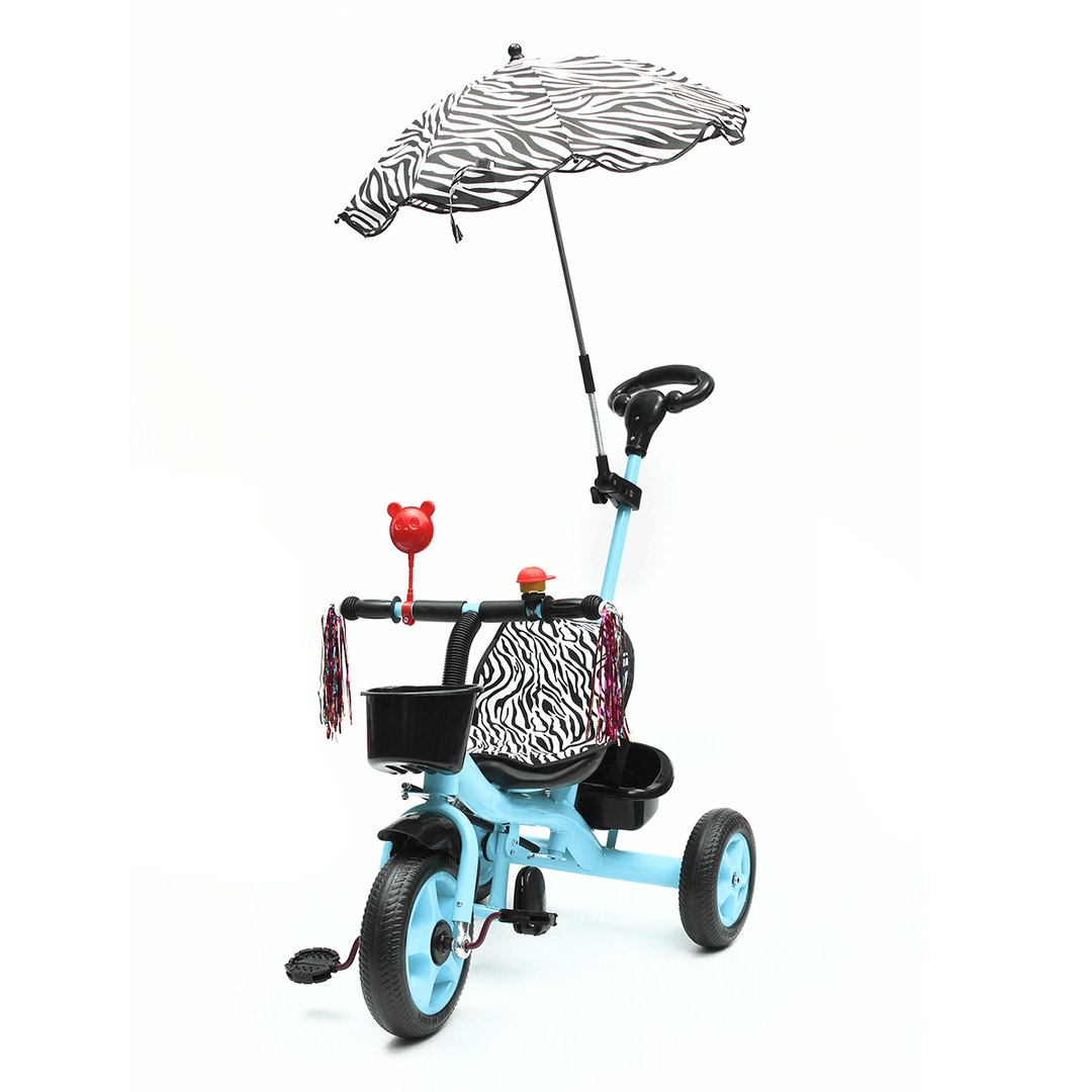 BIKIGHT 3 Wheels Kids Ride on Tricycle Bike Children Ride Toddler Balance with Umbrella Baby Mini Bike Safety Handle Push