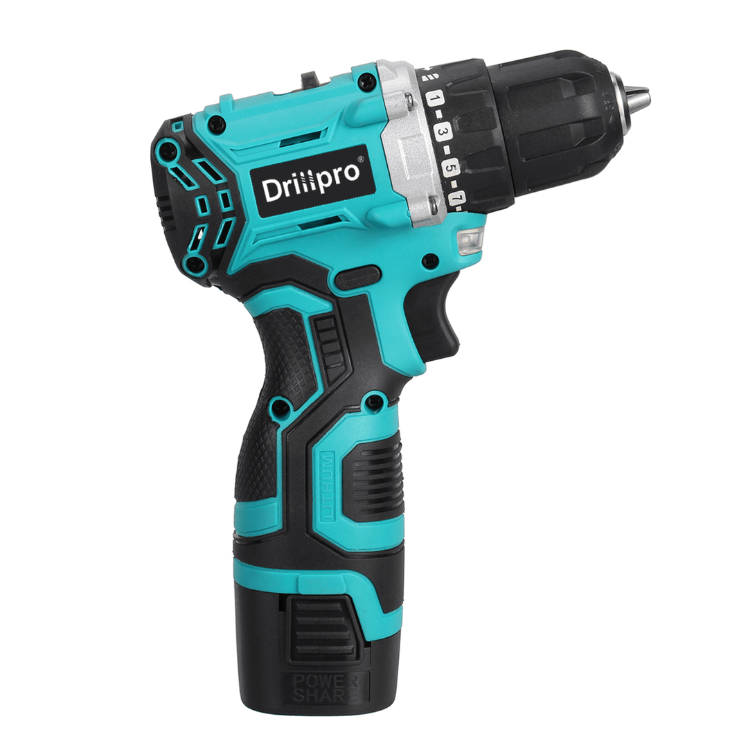 Drillpro 16.8V Brushless Electric Drill Driver Portable Rechargeable Screwdriver Power Tool W/ 1/2 Battery