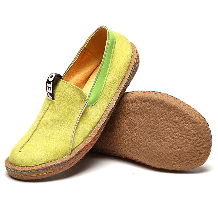 Women Soft Sole Pure Color Flat Loafers