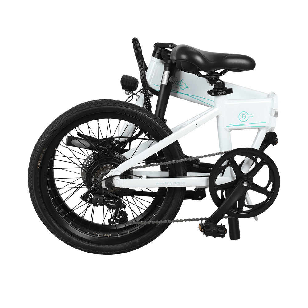 [US Direct] FIIDO D4S 10.4Ah 36V 250W 20 Inches Folding Moped Bicycle 25Km/H Top Speed 80KM Mileage Range Electric Bike US Plug