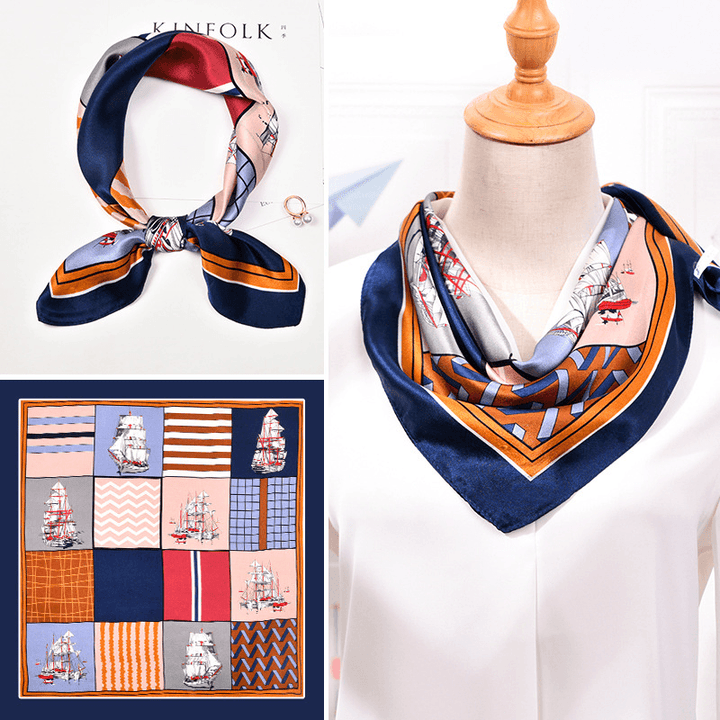 New Spring Silk Scarf Small Square Scarf Hangzhou Silk Thin Scarf