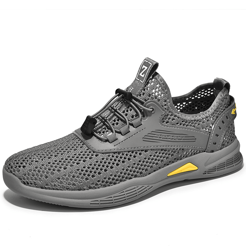 Men Mesh Breathable Non Slip Soft Elastic Band Casual Outdoor Shoes