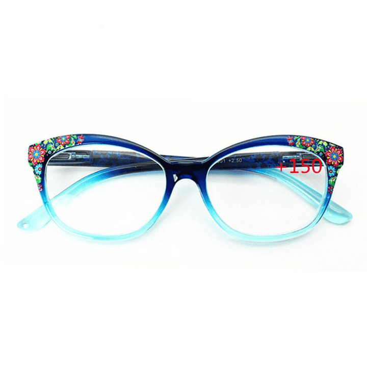 Women Ultra Light Resin Cat Eye Reading Glasses