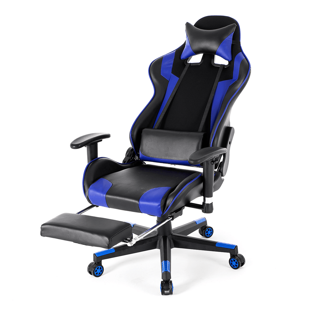 Racing Style Ergonomic High-Back Computer Gaming Chair 90¬∞-180¬∞ Reclining Internet Cafe Seat Household Folding Armchair with Footrest Office