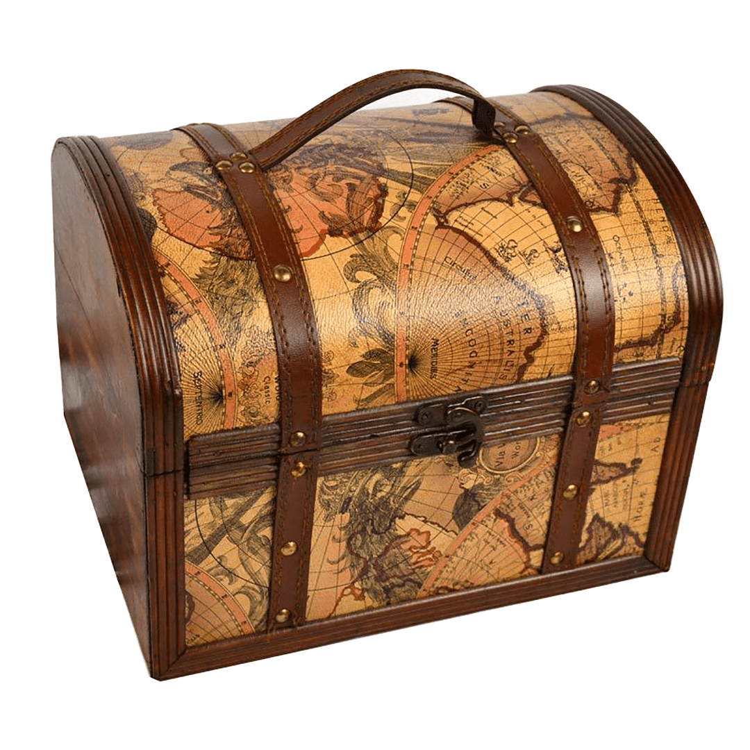 Pirate Treasure Jewelry Chest Trinket Keepsake Box Storage Organizer Gift Case