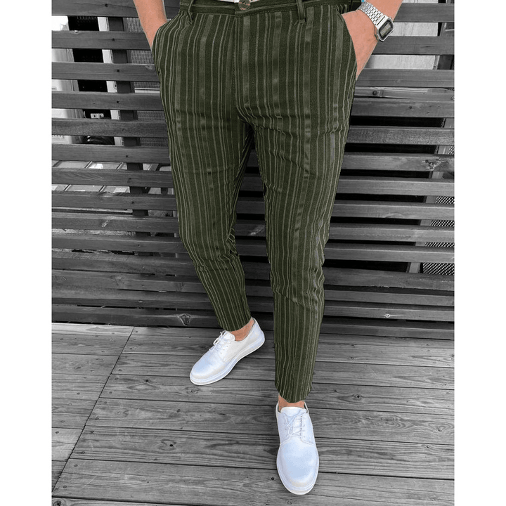 Summer New Men'S Fashion Striped Casual Pants