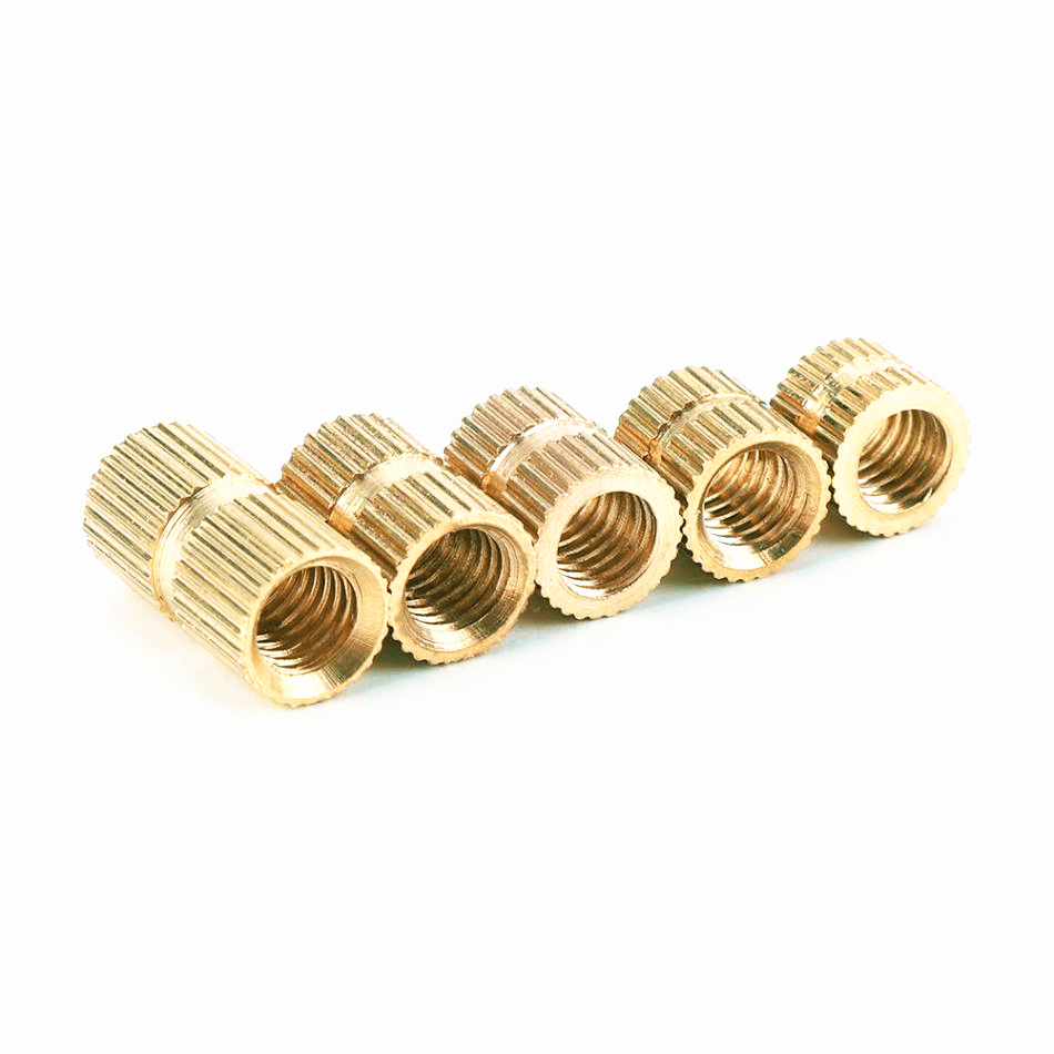 Suleve M4BN1 170Pcs M4 Brass Cylinder Knurled Nut Threaded round Insert Embedded Nuts Assortment Set