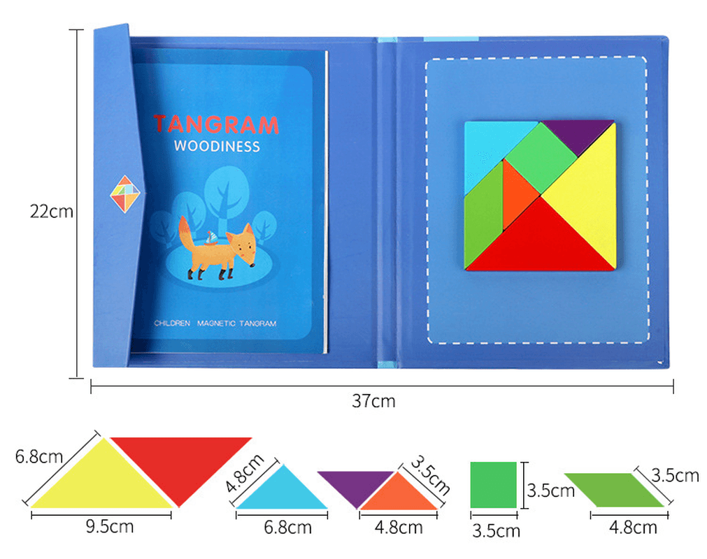 Children'S Wooden Magnetic Tangram Educational Toy