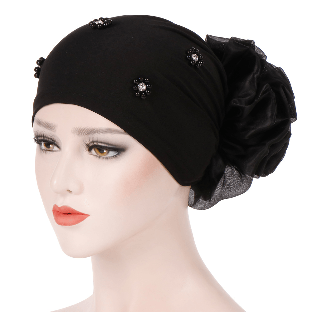 Women Winter Cotton Earmuffs Muslin Chemical Turban Cap