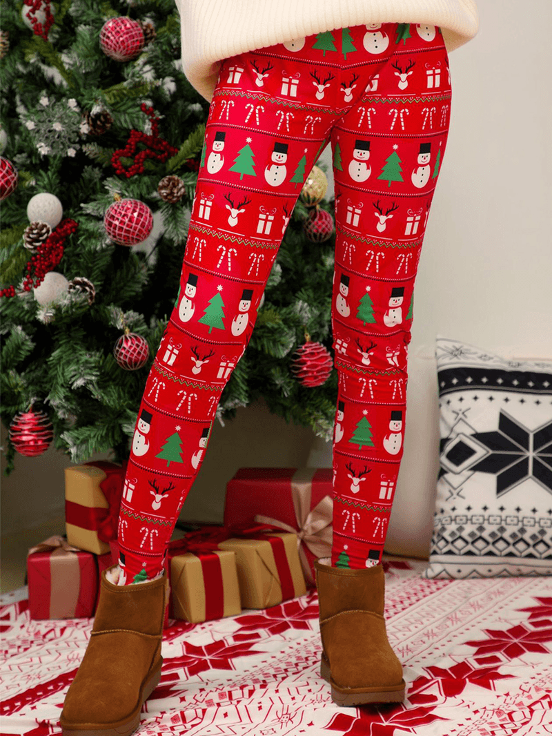 Christmas Women Loose Casual Print Pants