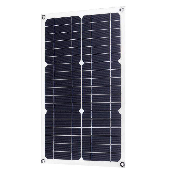 50W 18V Mono Solar Panel Dual USB 12V/5V DC Monocrystalline Flexible Solar Charger for Car RV Boat Battery Charger Waterproof