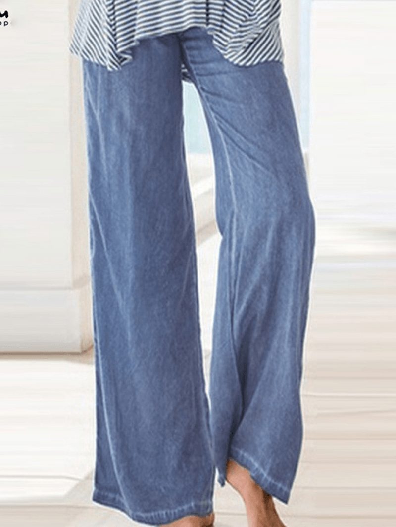 Women Yoga Solid Long Straight Pants