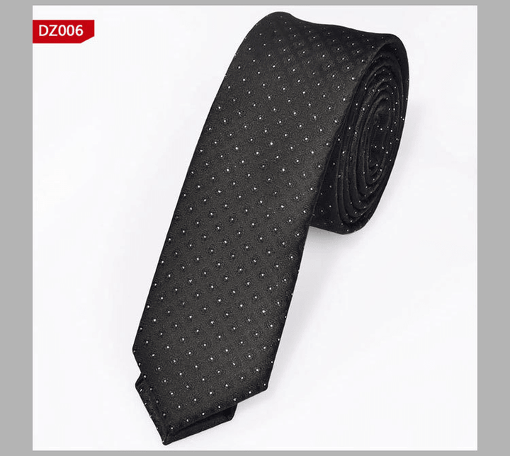 British Style Polyester Yarn Dyed Male 5Cm Narrow Tie