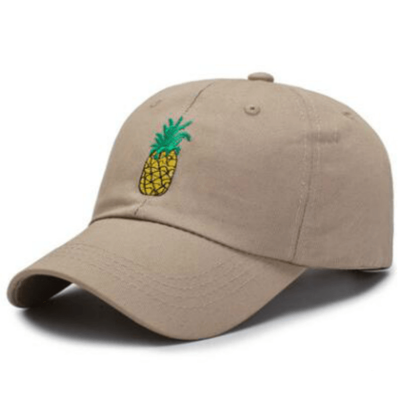 Embroidered Pineapple Baseball Cap Adjustable Cotton