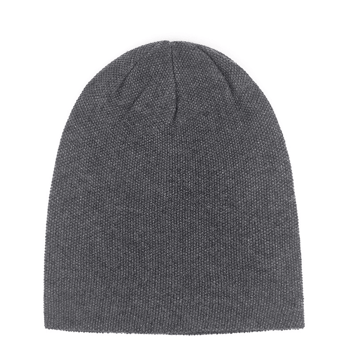 Men and Women All-Match Pure Color Broken Point Plain Acrylic Knitted Hat