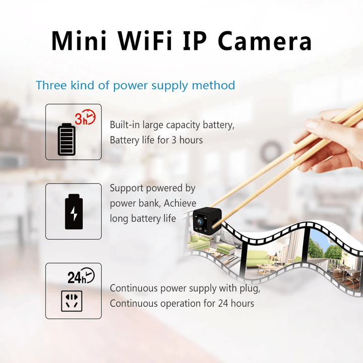 1080P HD Mini Wifi IP Camera 360¬∞ 2MP Night Vision Moving Detection Alarm Push Recorder Camcorder DVR IP Camera Baby Monitors for Remote Live Broadcast Baby Care