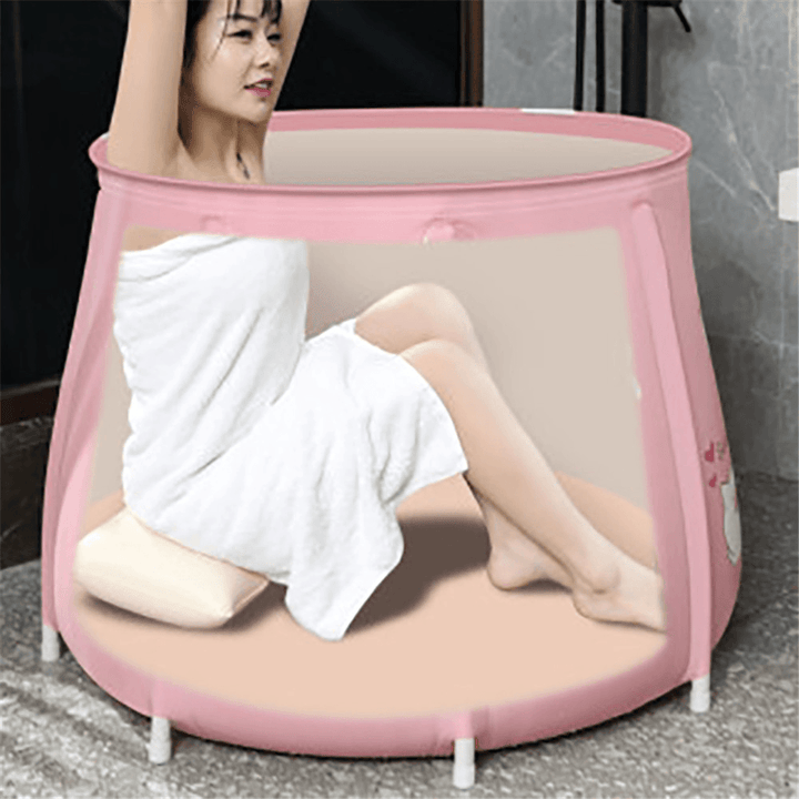 Portable Bathtub Folding Bath Bucket Foldable Large Adult Tub Baby Swimming Pool Insulation Separate Family Bathroom SPA Tub