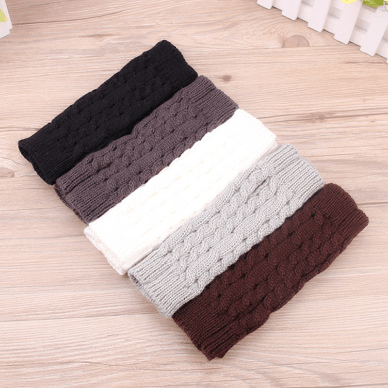 Women Winter Hand Warmer Gloves Thick Arm Crochet Knitting Warm Fingerless Gloves