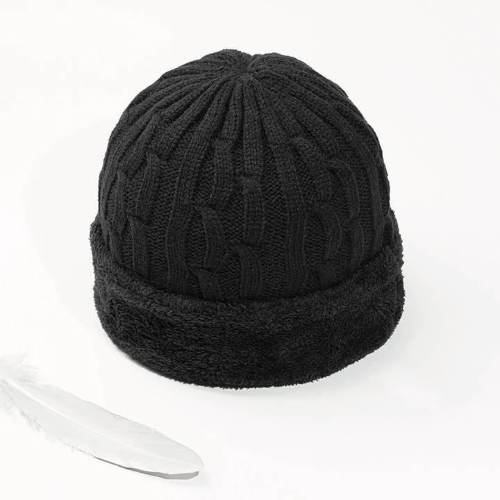 Woolen Hats for Middle-Aged and Elderly Men in Winter Thicken Men'S Knitted Hats for the Elderly