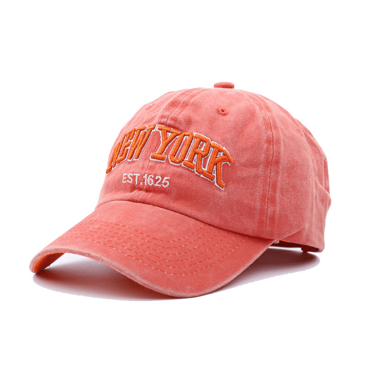 Washed Cloth Baseball Cap Embroidery Letter Retro Hat