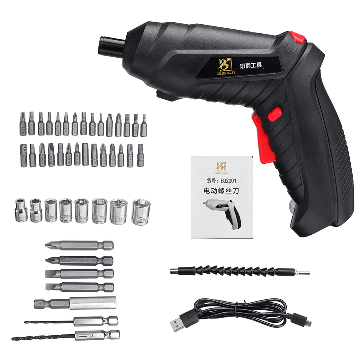 3.6V Rechargeable Electric Cordless Screwdriver Drill Driver Set Power Tool