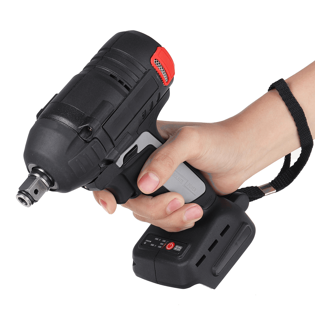 520N.M Electric Brushless Impact Wrench Li-Ion Battery Rechargeable Cordless Wrench Driver for Makita Battery Stepless Speed Change Switch