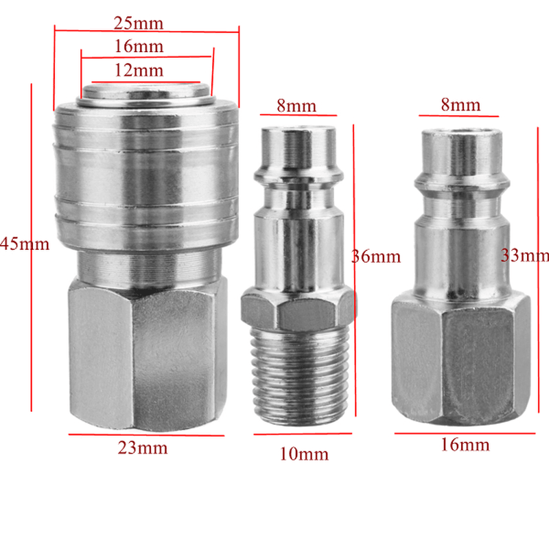 1/4 EURO Air BSP Hose Compressor Tail Airline Fitting Quick Connector Release