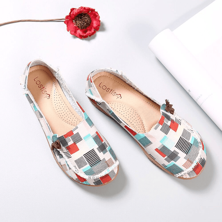 Women Colorful Pattern Exclusively Sold Slip Resistant Flats