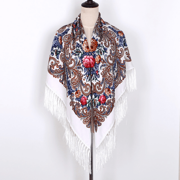 Russian Style Muslim Autumn and Winter Warm Shawl