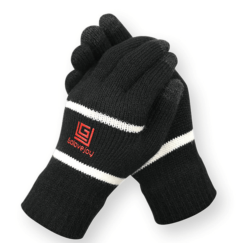 Unisex Winter Touch Screen Outdoor Riding Knit Warm Thickened Gloves