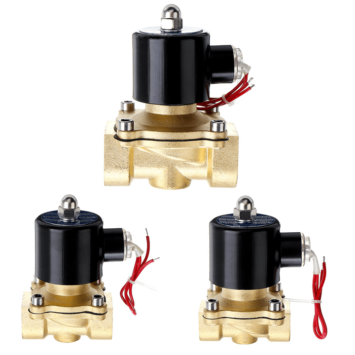 1/2 3/4 1 Inch 220V Electric Solenoid Valve Pneumatic Valve for Water Air Gas Brass Valve Air Valves