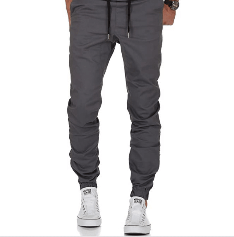 Tethered Elastic Sports Workwear Men'S Casual Trousers