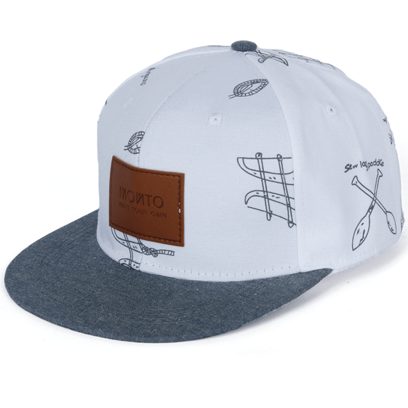 Letter Patch Graffiti Casual Denim Baseball Cap