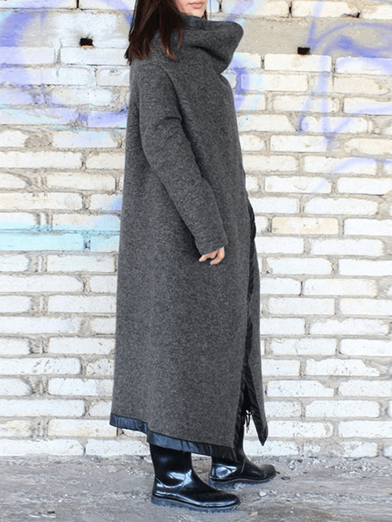 Casual Women Loose Stand Collar Long Coats