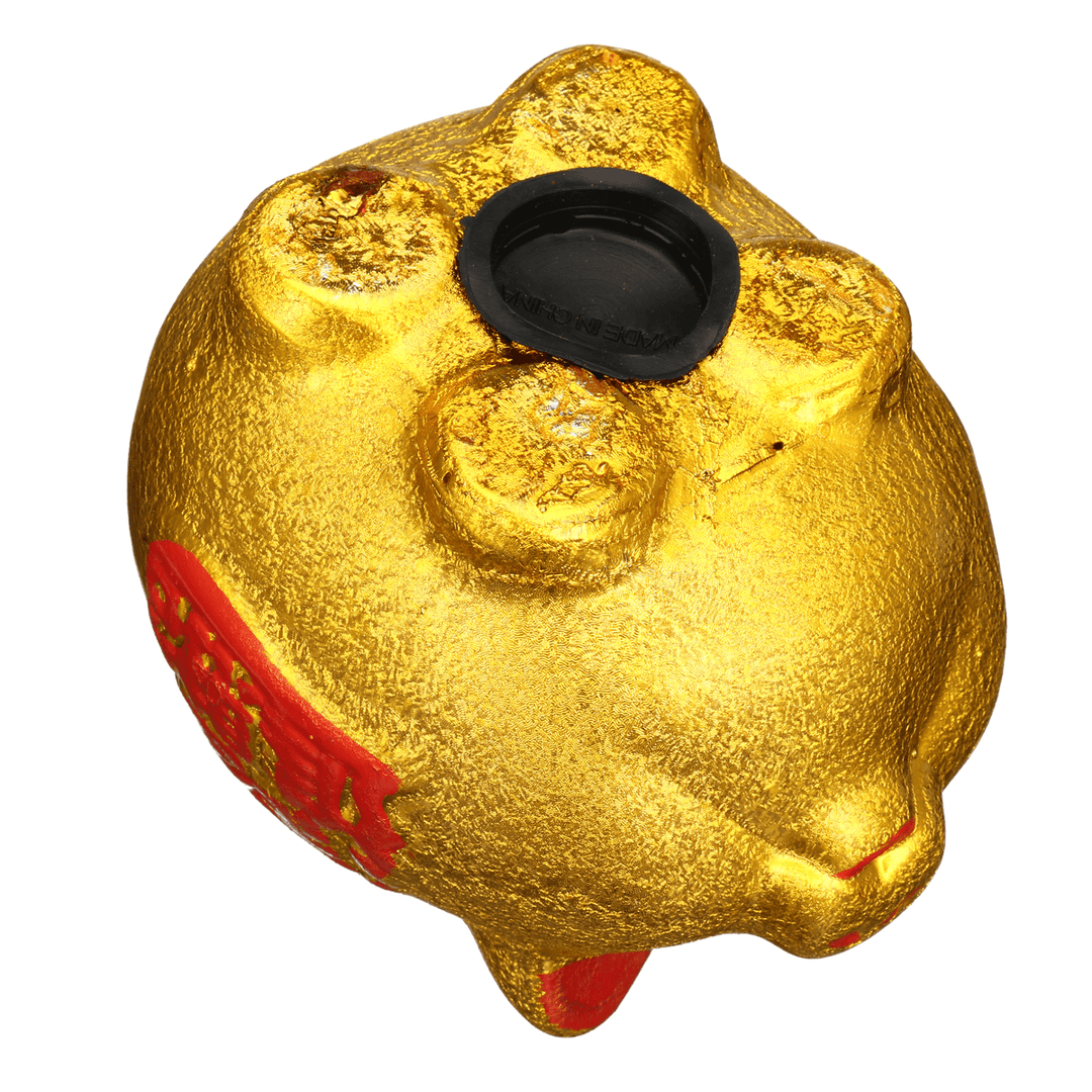 5'' Gold Ceramic Piggy Bank Mini Cute Pig Children Coin Collection Gift Decorations