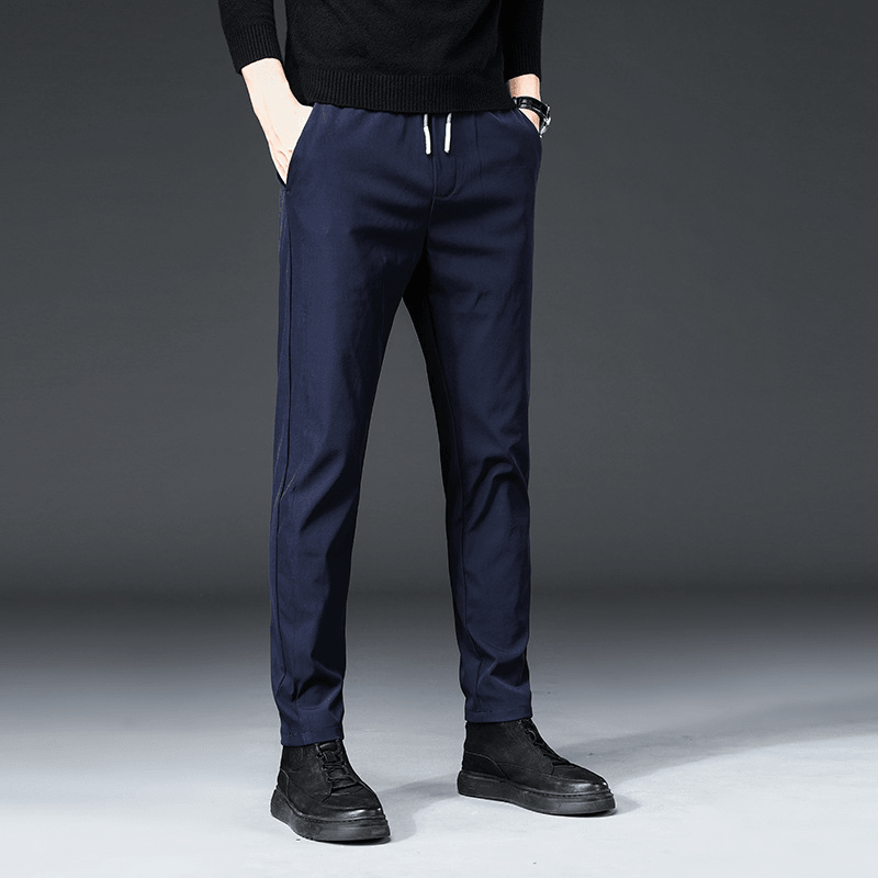 Men'S Casual Pants Stretch Slim Fit All-Match Men'S Wear-Free