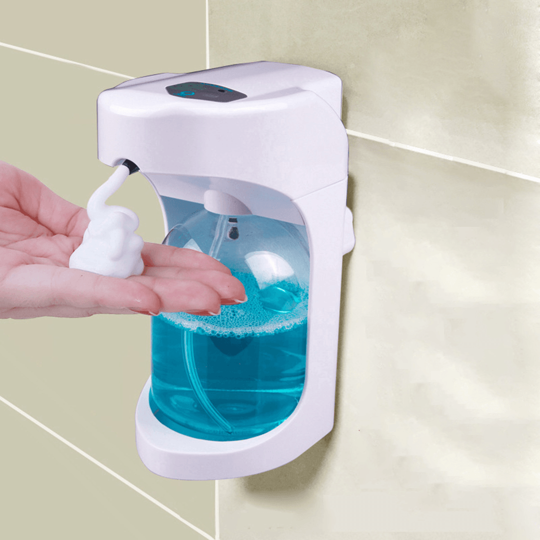 500ML Touchless Automatic Soap Dispenser Wall-Mounted Foaming Liquid Dispenser for Home Office School