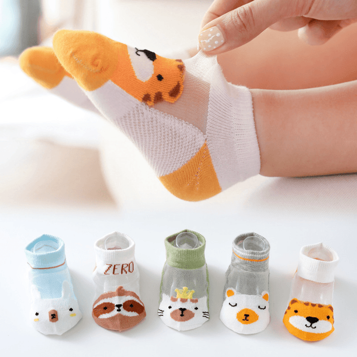 5 Pairs of Children Socks-Cute Animals