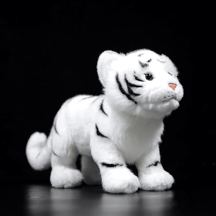 Simulation Standing Tiger Plush Toy White Cute