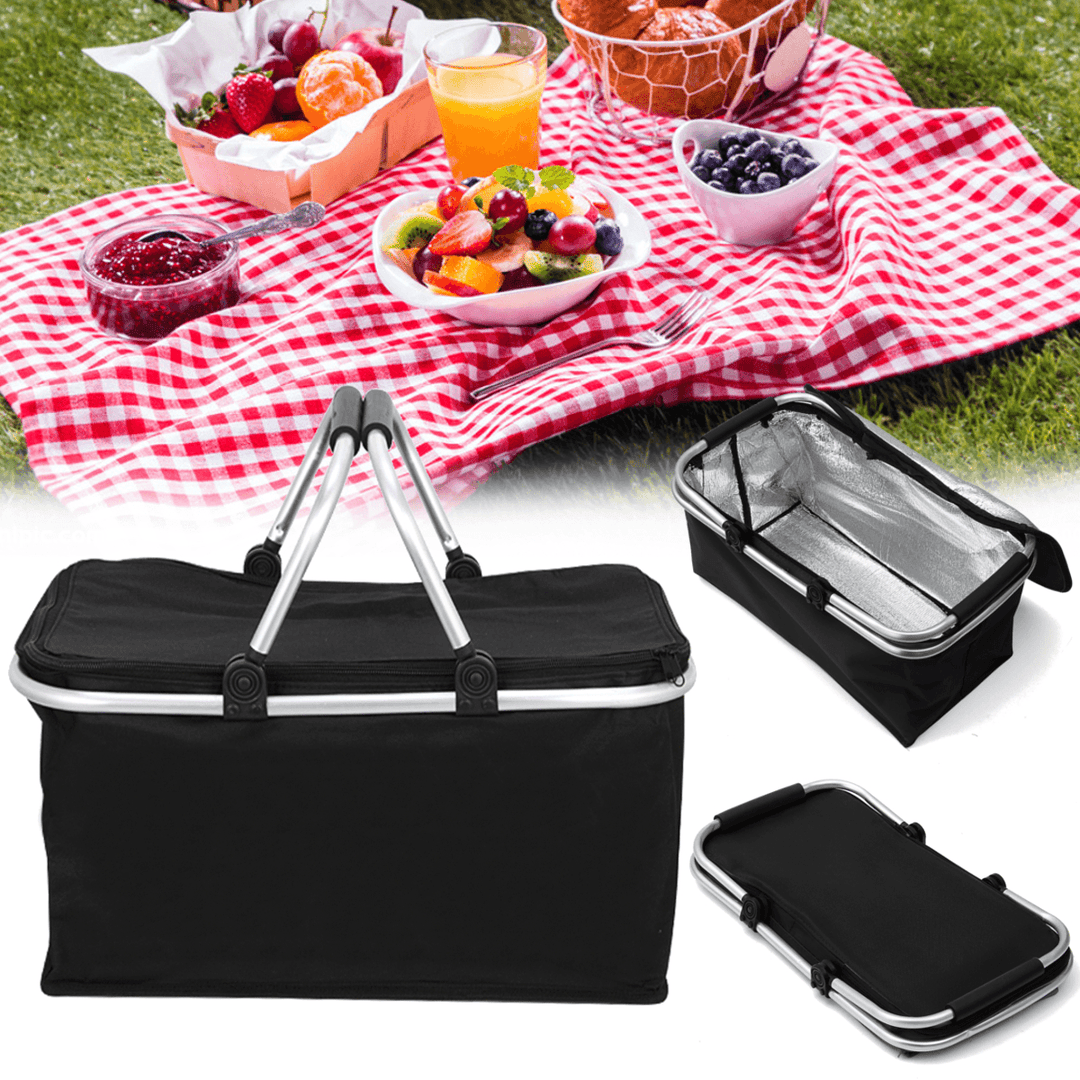 Ipree¬Æ LG1 30L Folding Picnic Storage Baskets Insulated Storage Cooler Hamper Waterproof Camping Travel Lunch Bag