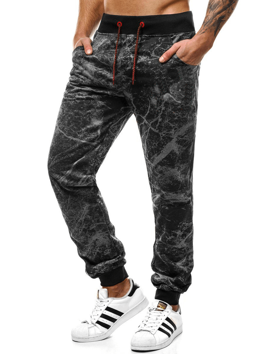 Men'S Slim Ladder Cloud Printed Fashion Street Pants