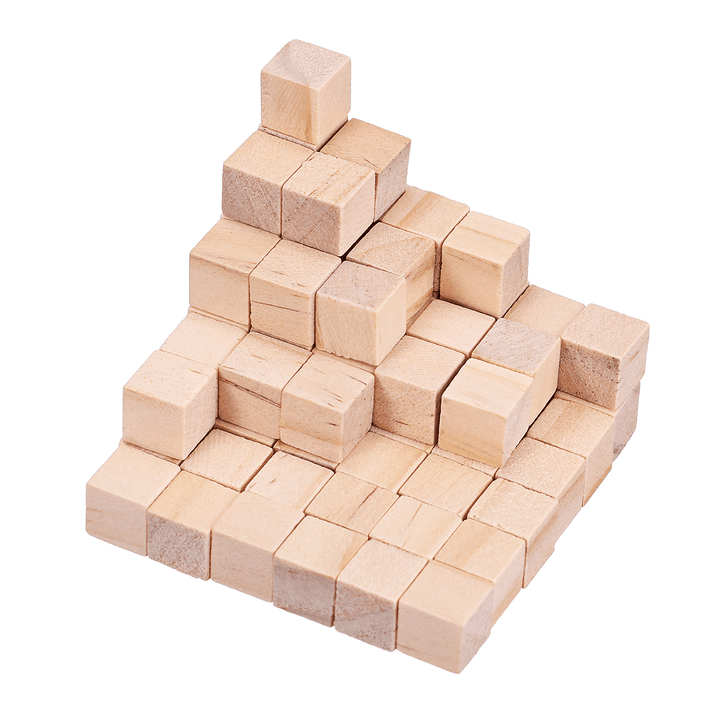 100Pcs 1/2/2.5Cm DIY Wooden Blocks Handicrafts Craft Pieces Educational Toys