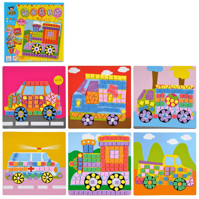 Brunette Baby Mosaic Stickers Children'S Educational Toys