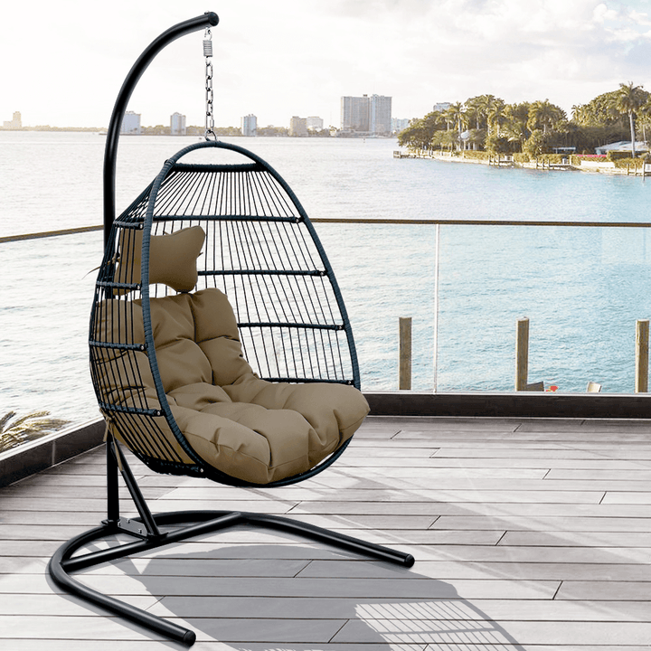 HUOJI HW002C Foldable Swing Chair with Stand