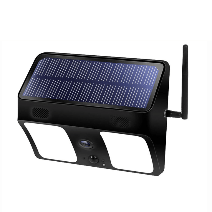 1080P Solar Power Wireless Smart Outdoor Floodlight Camera Wifi Low Power Consumption Stand-Alone Garden Surveillance and Lighting Alarm System Camera