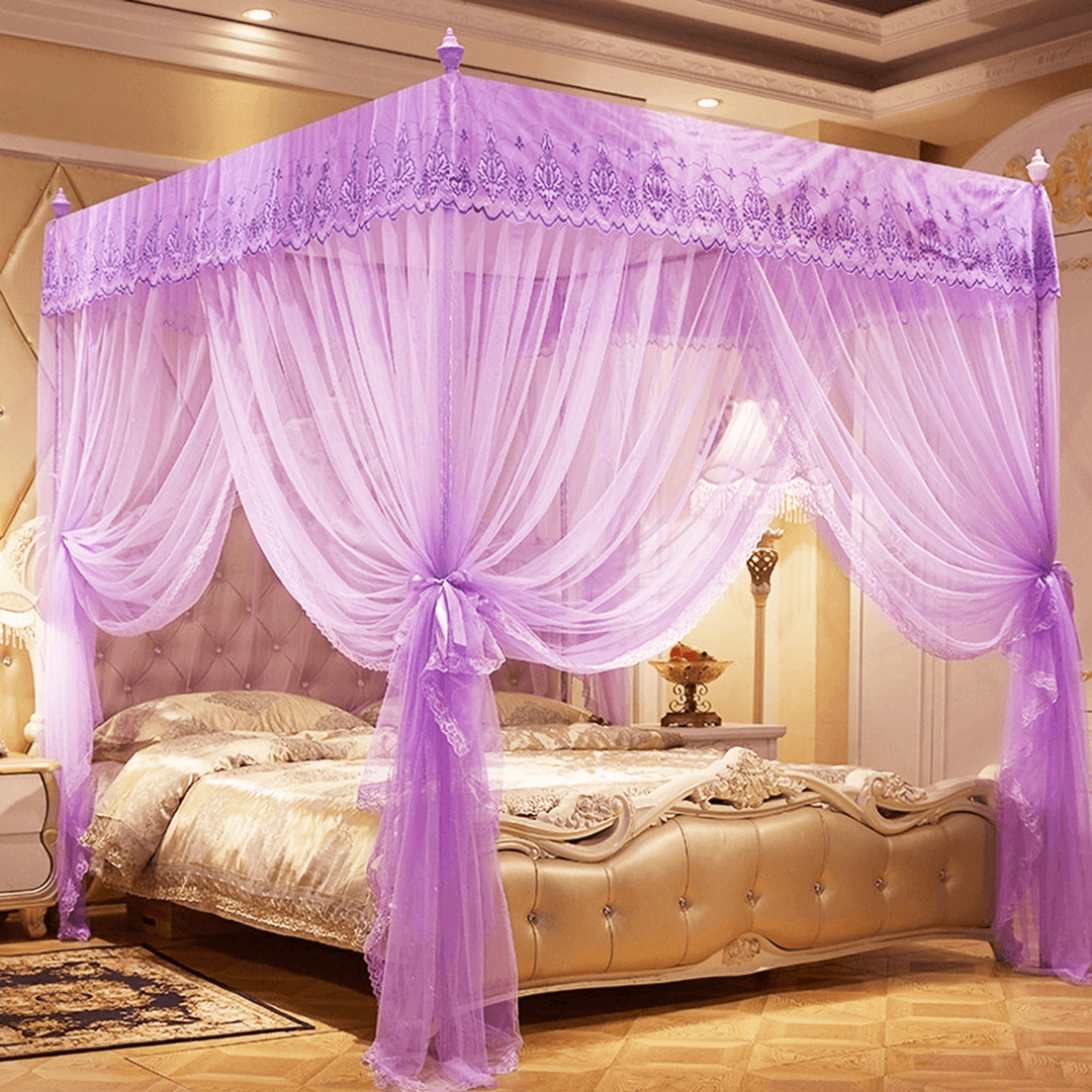 1.8X2M Four Corner Mosquito Net Pest Bed Netting Curtain Panel Bedding Canopy for Home Bathroom Decor