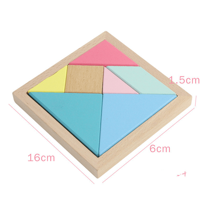 Tangram Early Education Wooden Jigsaw Puzzle Tangram Toy