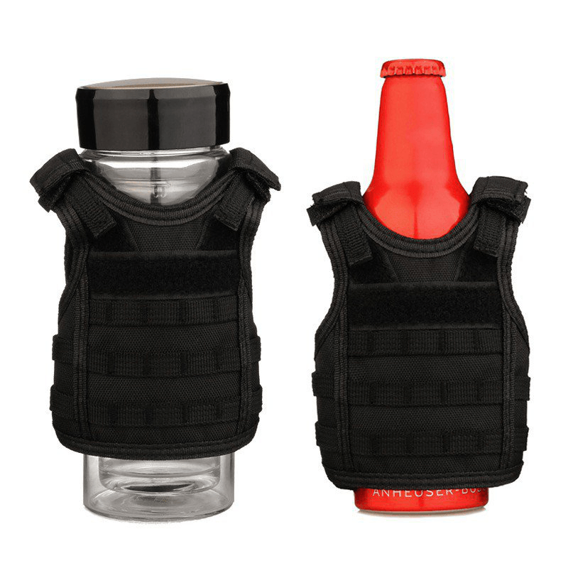 1Pcs Tactical Bottle Cover Mini Molle Vest Drink Bottle Protector Holster for Outdoor Sports