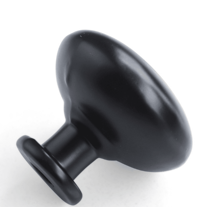 Zinc Alloy Black Solid round Handle Furniture Handle Cabinet Drawer Wardrobe Pull Single Hole Simple Handle