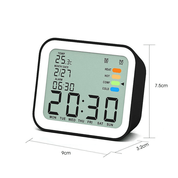 DC-13 Digital Alarm Clock Black Optional Snooze Function Travel Clock Home Travel